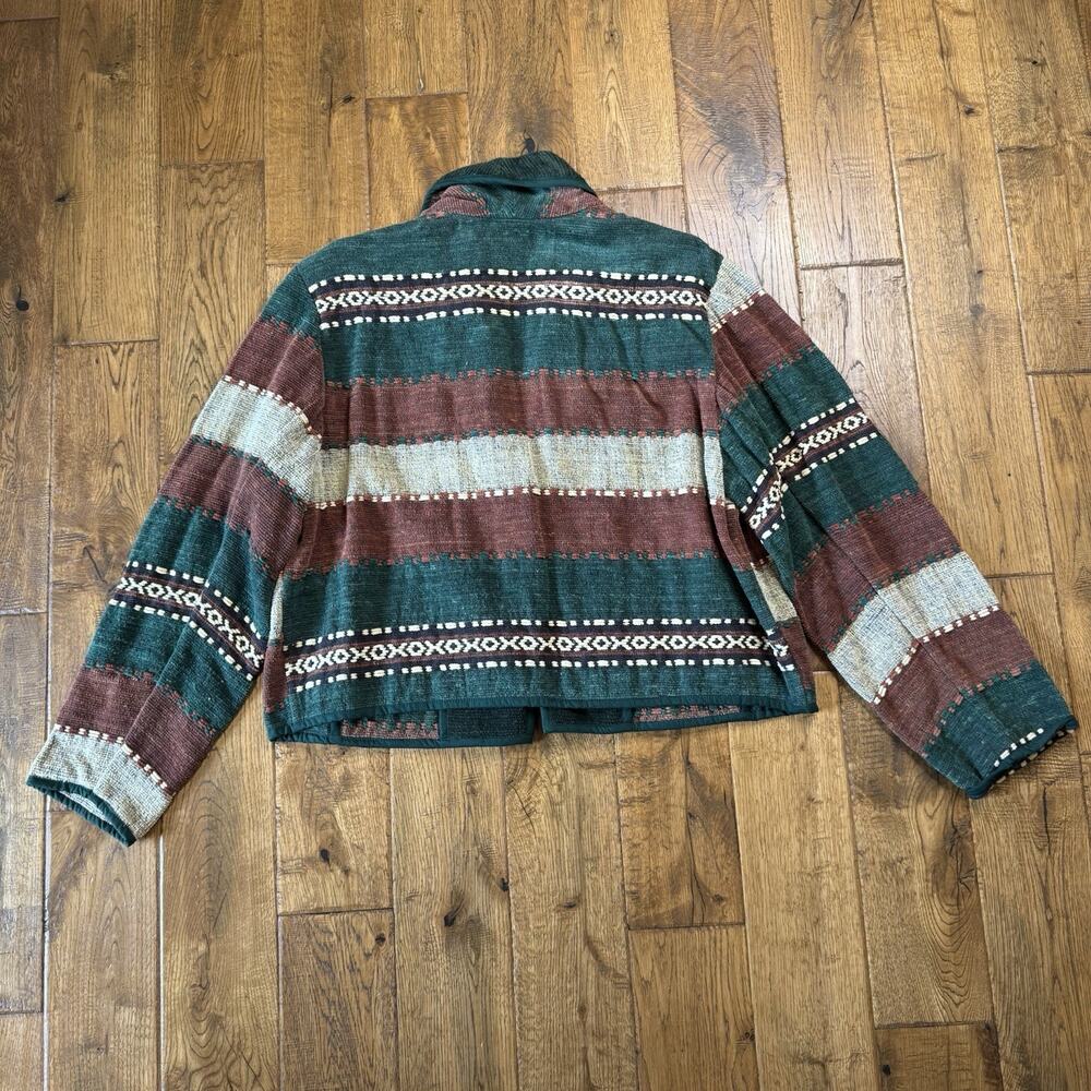 Vintage New Identity Jacket Tapestry Blazer Aztec Striped Womens Sz XL - Picture 5 of 5